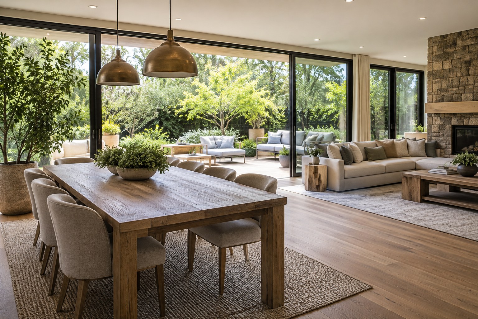 A bright living room, illustrative